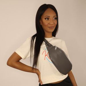Dark Grey Belt Bag/ Fanny Pack